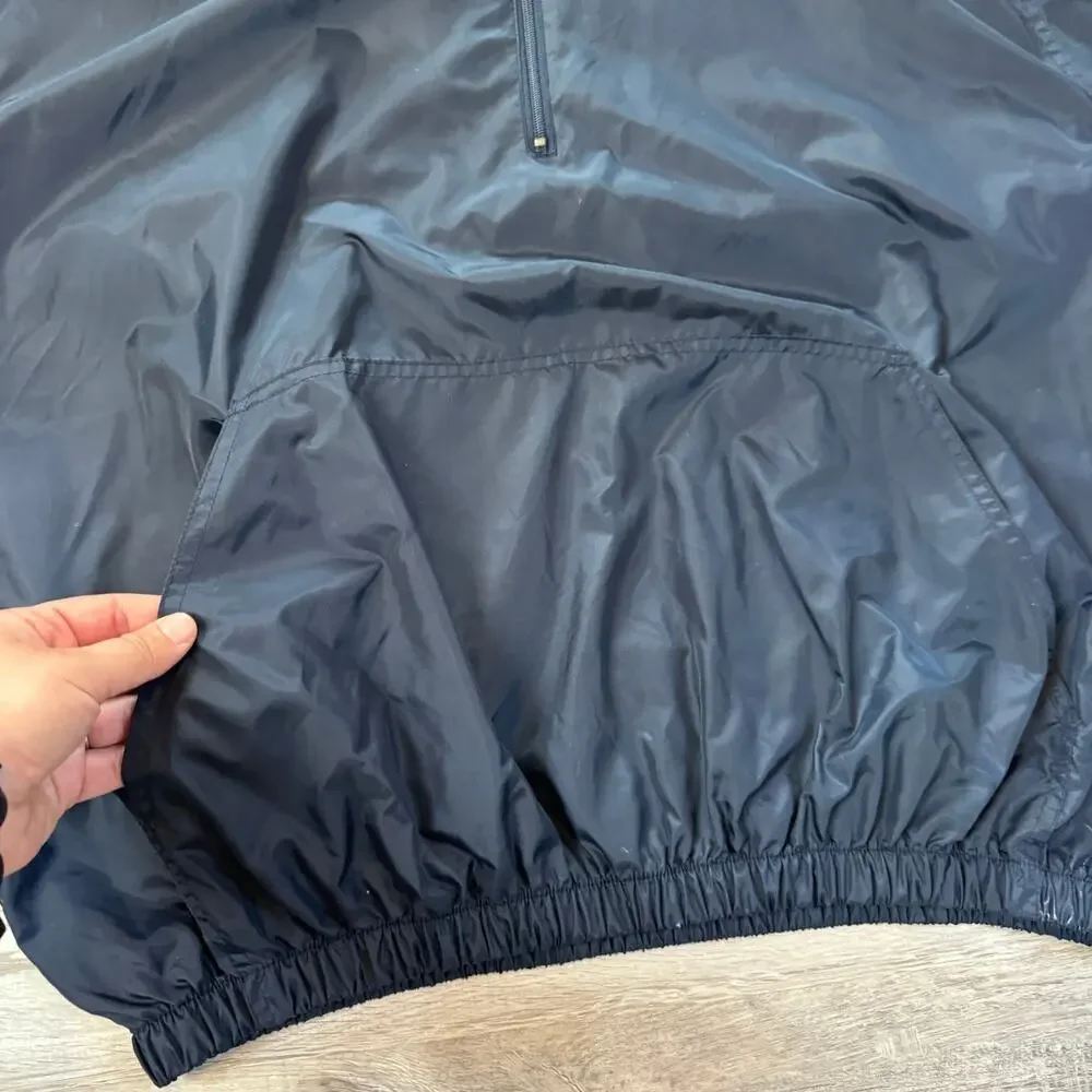 Vintage 90s Polo Sport Ralph Lauren Navy Half Zip Pullover Windbreaker Y2L XL